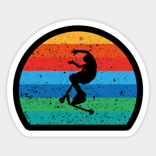 Scooter jump vintage sport gift Sticker by Fantasy Designer